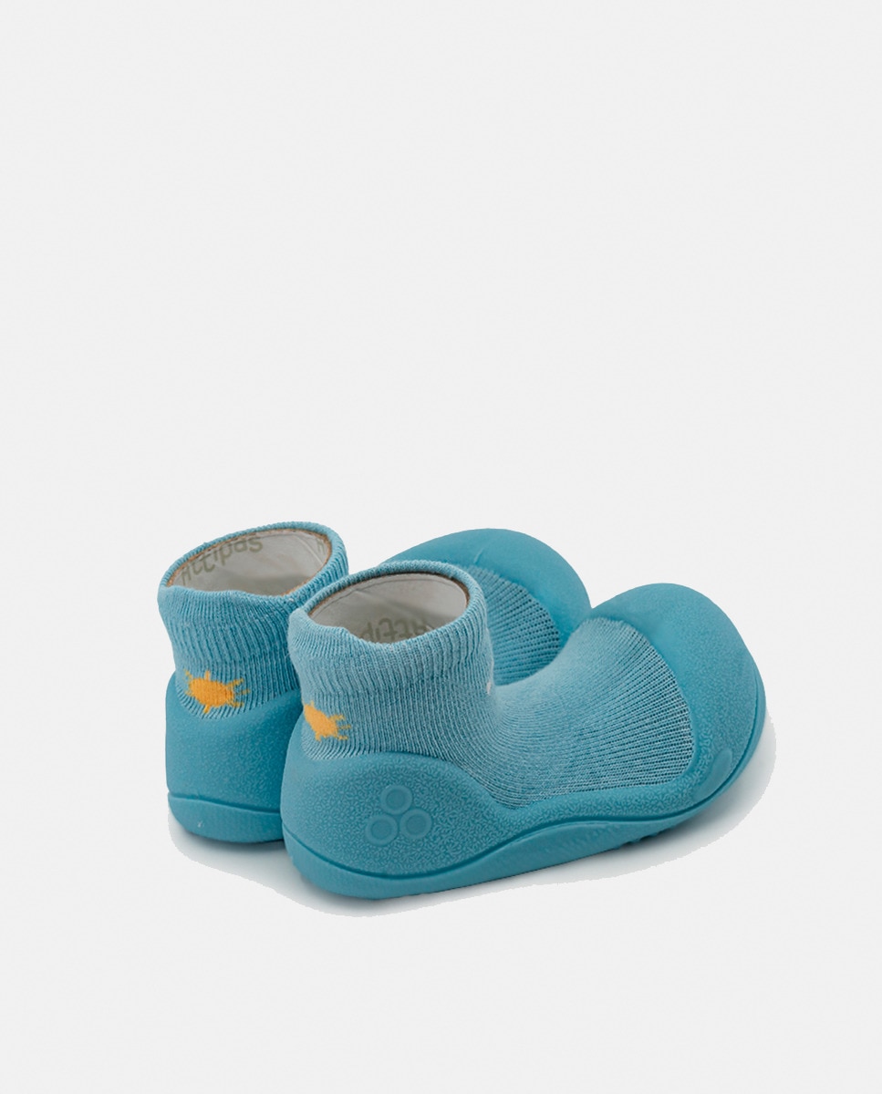 Botas de Tricot de Bebé Azul-claro-3