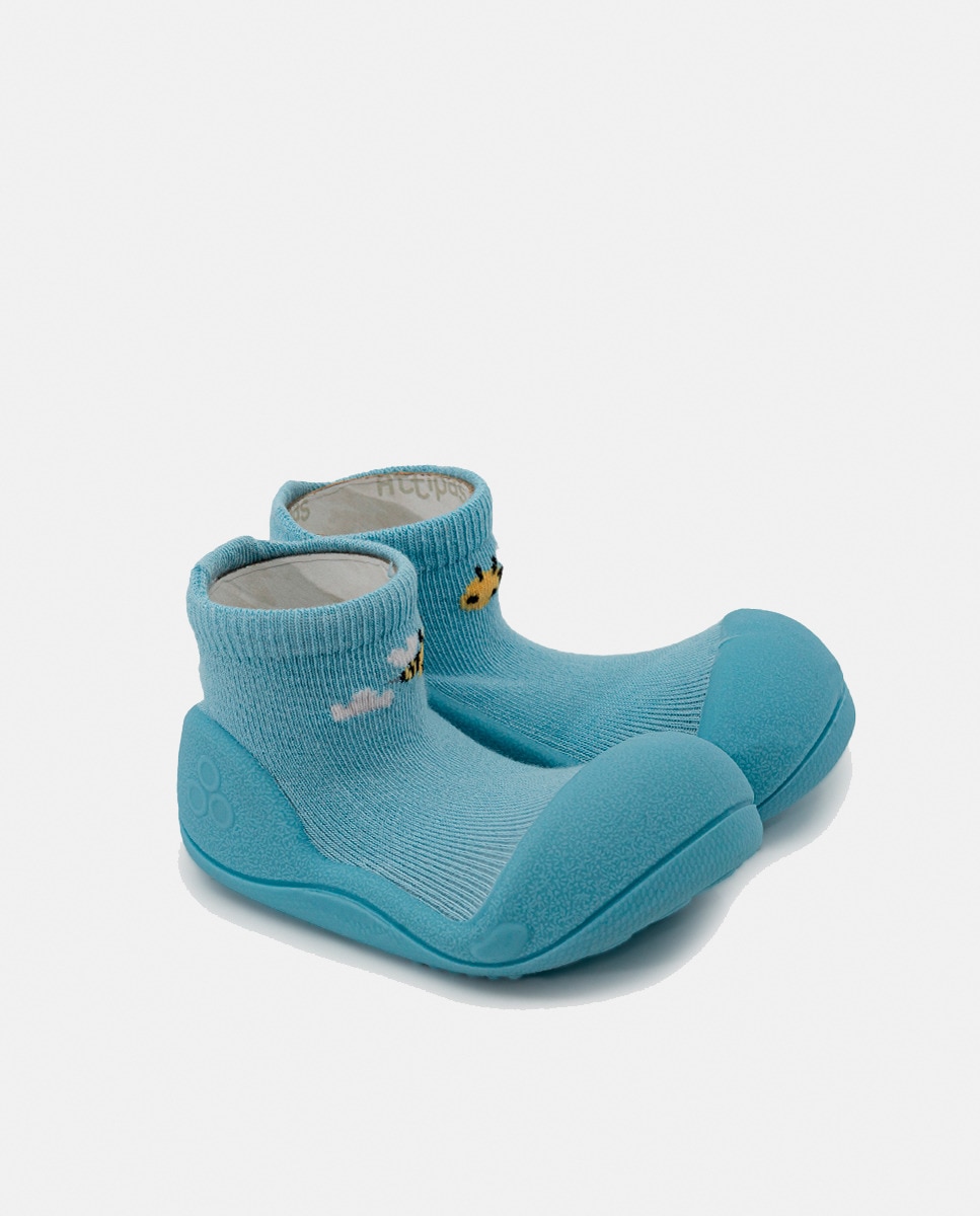 Botas de Tricot de Bebé Azul-claro-2