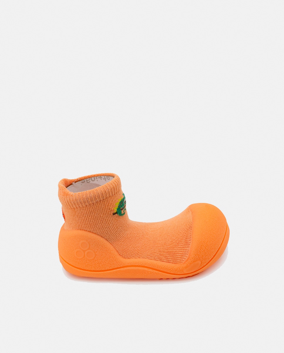 Botas de Tricot de Bebé Pêssego Natural-1