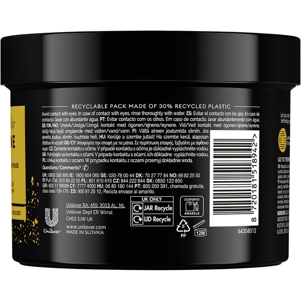 mascarilla de pelo Lamellar Shine para un cabello ultra brillante tarro 440 ml