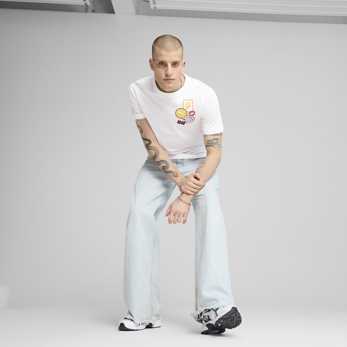 T-shirt de Homem Graphics Icon Tee Branco-1