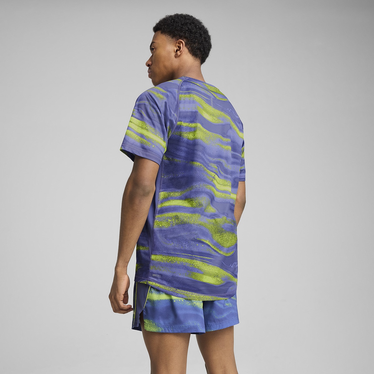 T-shirt de Homem M Run Velocity AOP Tee (Poly) Azul-2