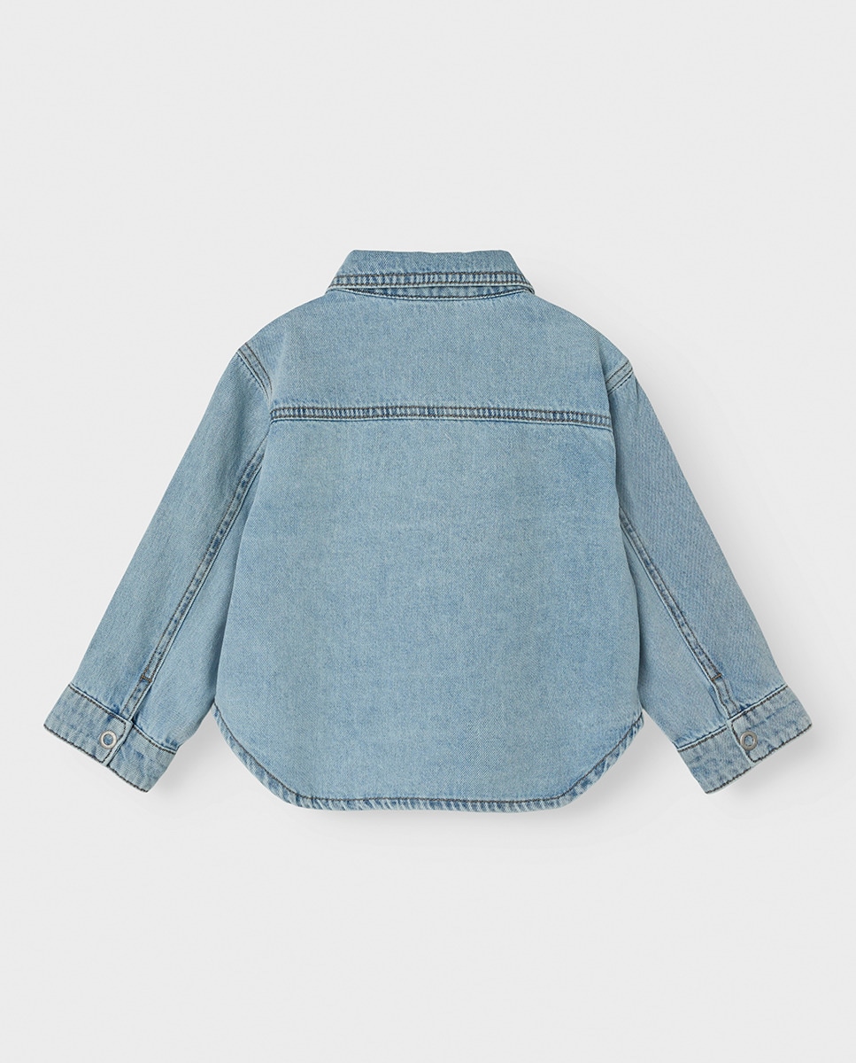 Sobrecamisa de Ganga Azul-claro-2