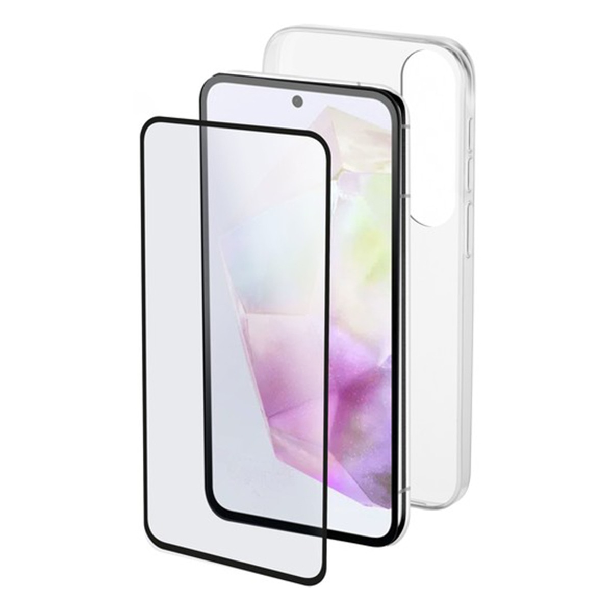 Kit de funda + protector de pantalla Cellularline para Samsung Galaxy A36 / A56 Transparente-1