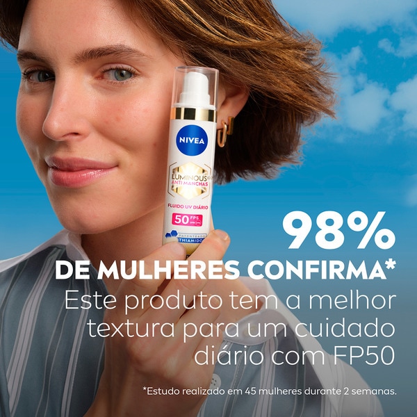 Creme Facial Fluido Tom Médio FP 50 Anti Manchas Cellular Luminous630 embalagem 40 ml
