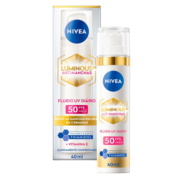 Creme Facial Fluido Tom Médio FP 50 Anti Manchas Cellular Luminous630 embalagem 40 ml