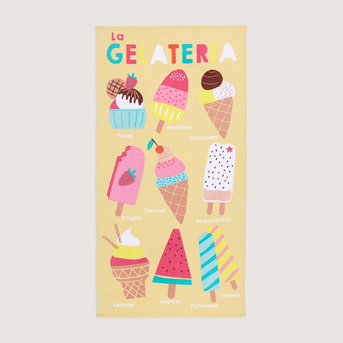 Toalla de playa infantil Gelati Basics El Corte Inglés Multicolor-1