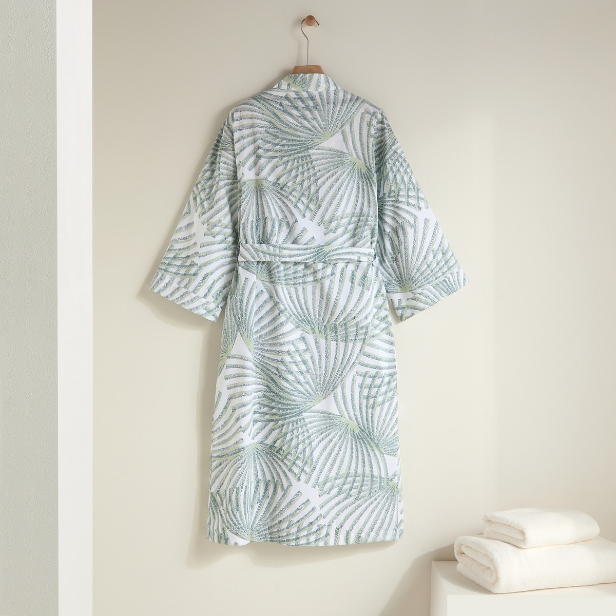 Roupão Tipo Kimono de Cetim de Algodão Matcha Multicolor-3