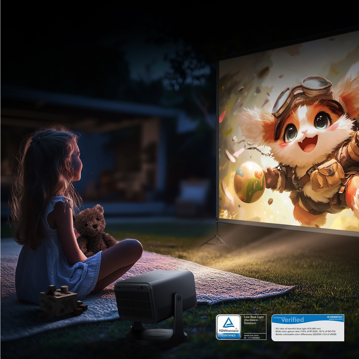 Mini Projetor Laser Hisense C2-ULTRA, UHD 4K, 65" a 300", Dolby Vision, Full HDR, Fonte Laser Trichroma, Concebido para XBOX Cinzento metalizado-15