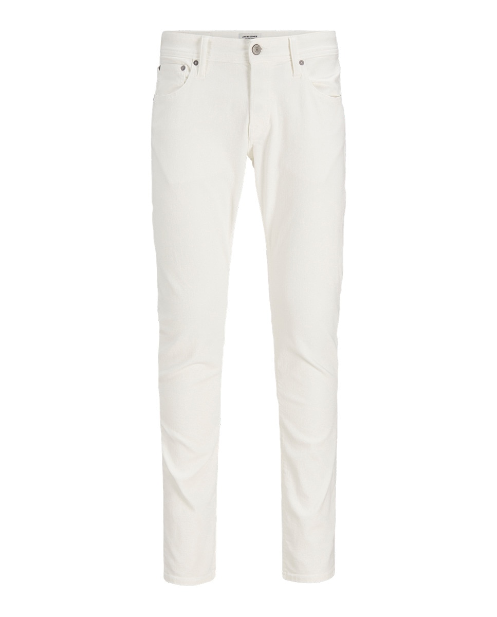 Jeans Slim com Bolsos Branco-7