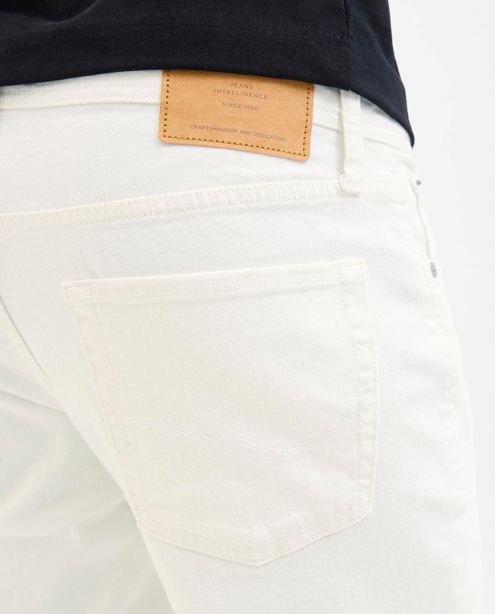 Jeans Slim com Bolsos Branco-6