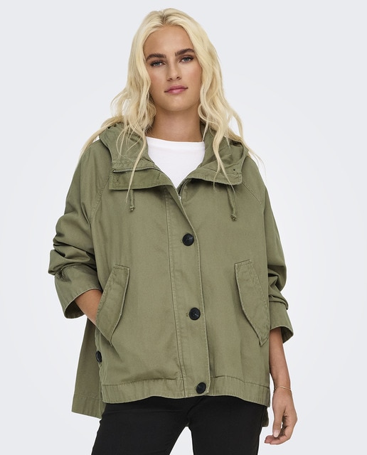 Abrigo Militar Chamarras Tipo Gabardina De Mujer Cazadora Mujer