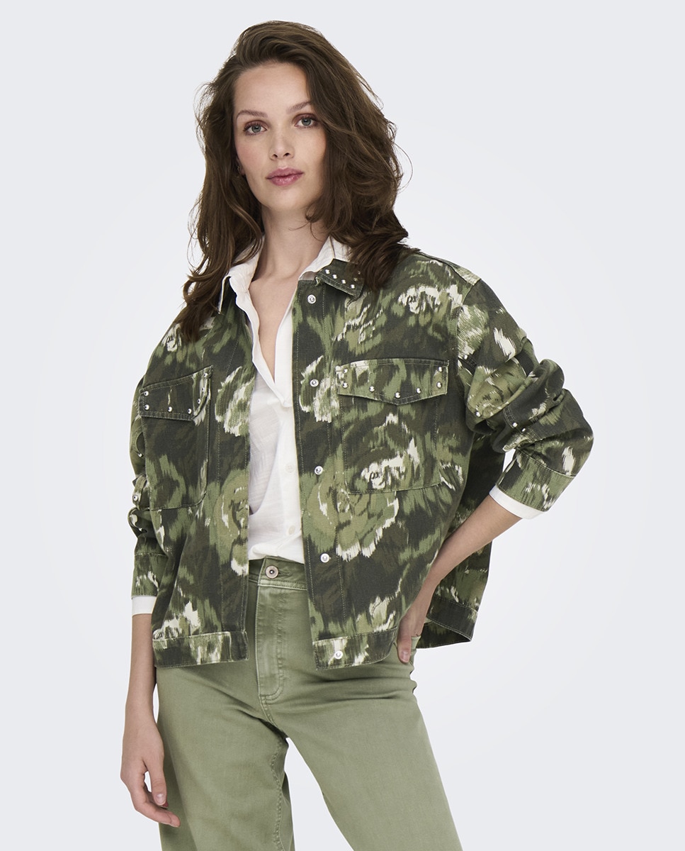 Outfit Chaqueta Camuflaje Chica Pantalón Look Abrigo Verde Militar