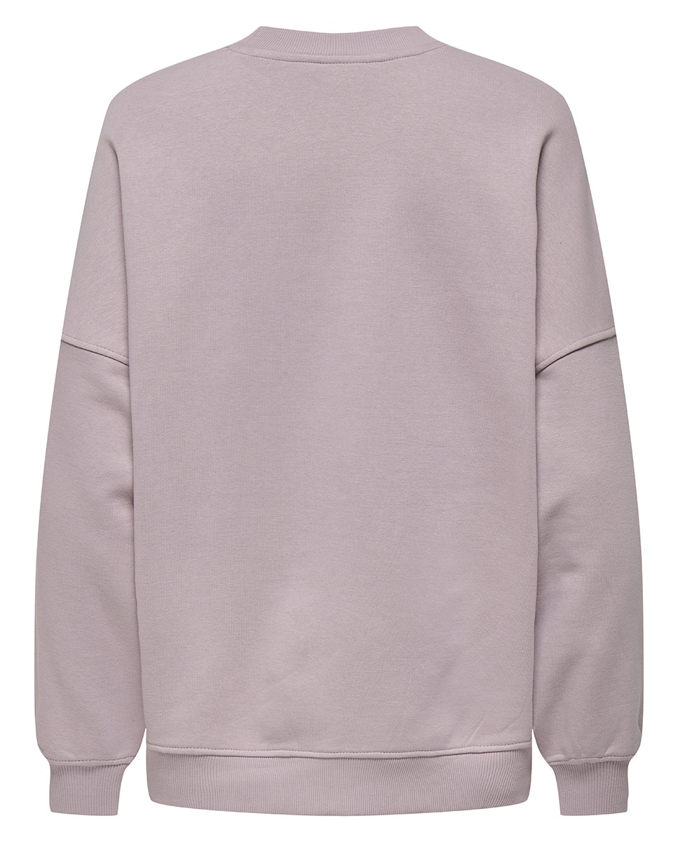 Sweatshirt de decote redondo Roxo-6