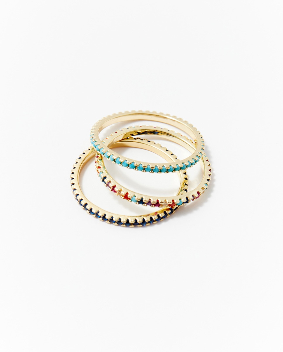 Conjunto de Anéis sem Fim Turquesa-2