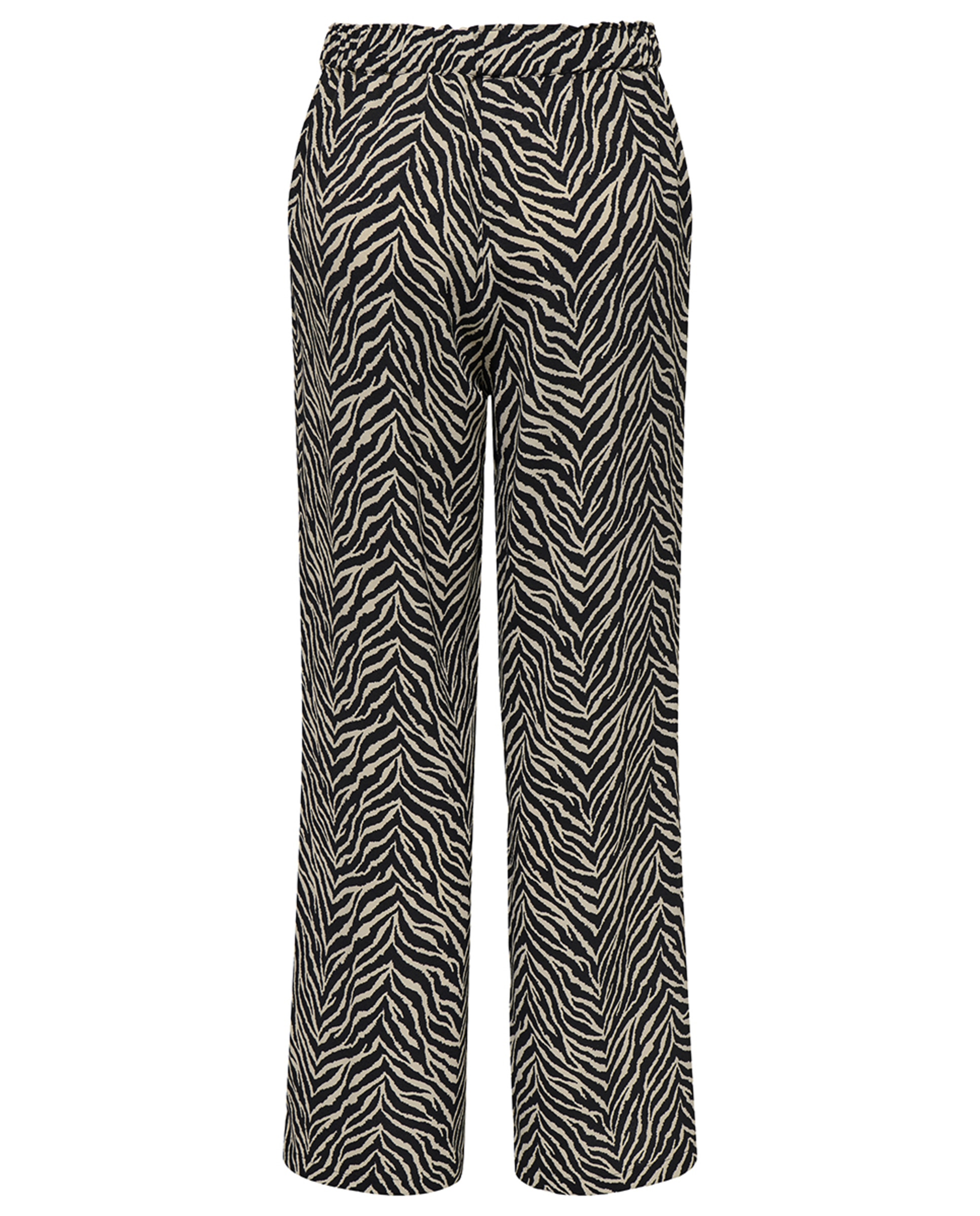 Calças com Animal Print Preto-6