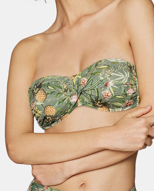 Imagen 0 de Top de bikini Bahía Beach bandeau estampado