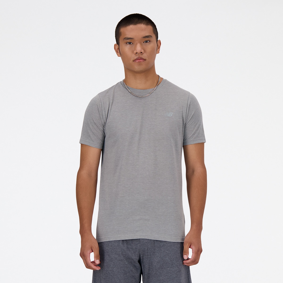 T-shirt de Homem MT41070AGT Cinzento médio-1