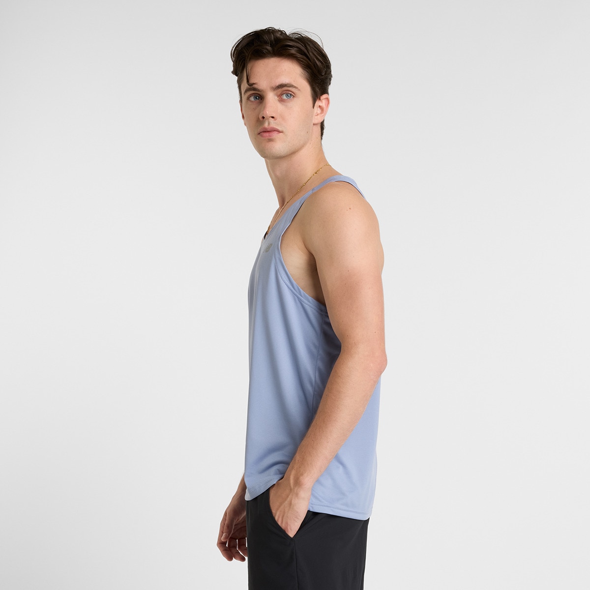T-shirt de Homem MT41220DUS Azul-acinzentado-3