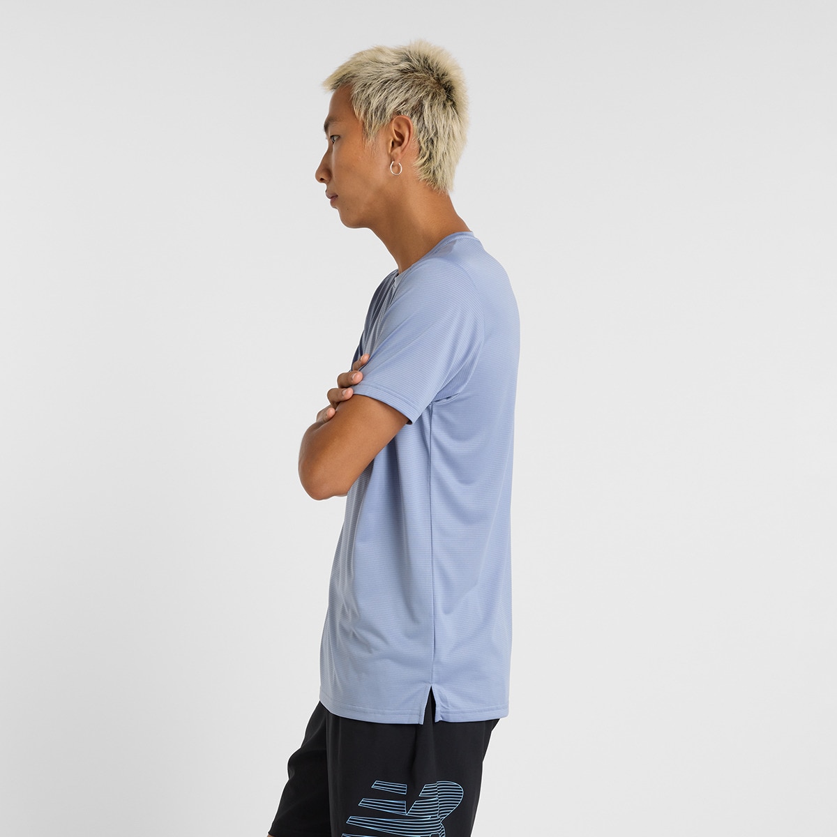 T-shirt de Homem MT41222DUS Azul-acinzentado-3