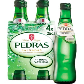 Água com Gás Pack 4 unidades garrafa 25 cl - Pedras