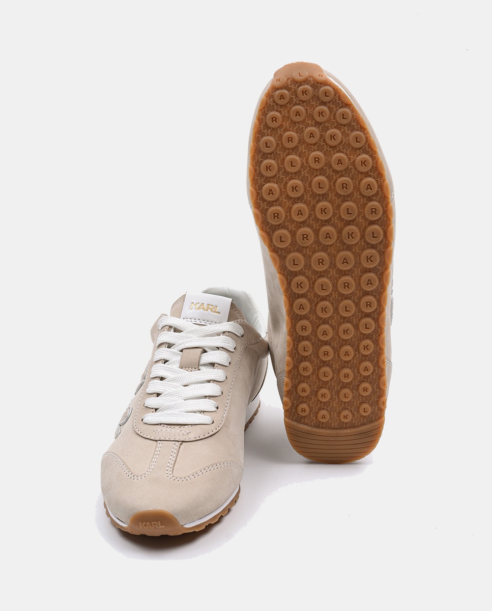 Sapatilhas de Running em Pele Modelo Venus Signia Patch Embro Castanho-claro-4