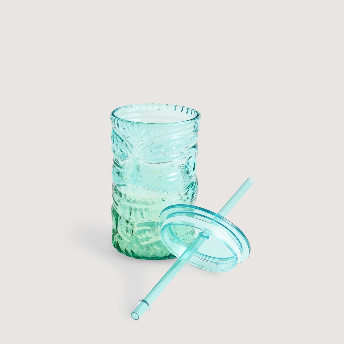 Jarra con pajita Tiki Basics El Corte Inglés Verde-2