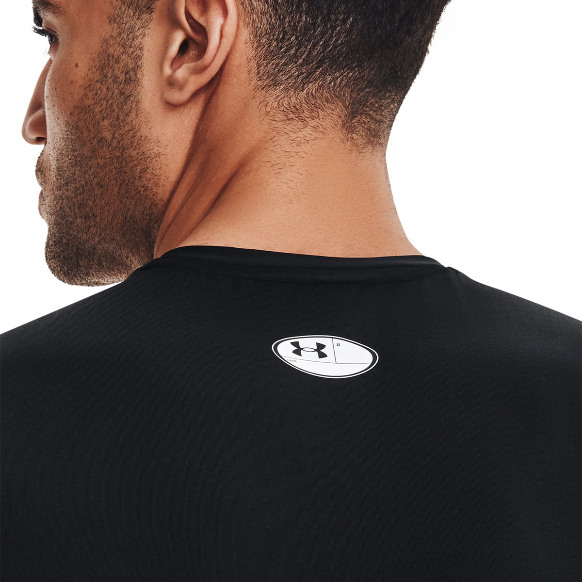T-shirt de homem HeatGear® Under Armour Preto / Branco-3