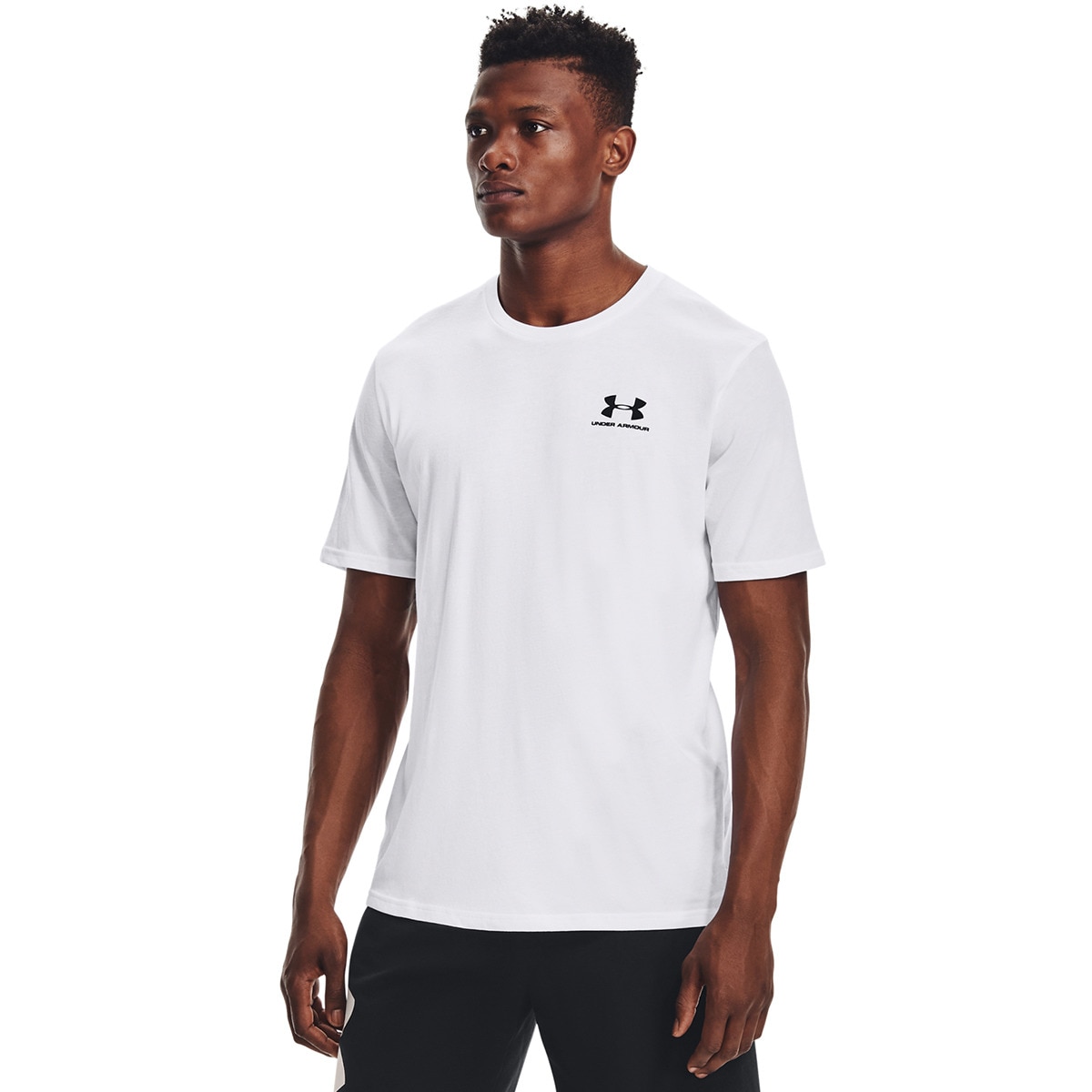 T-shirt de homem Left Chest Under Armour Branco-1