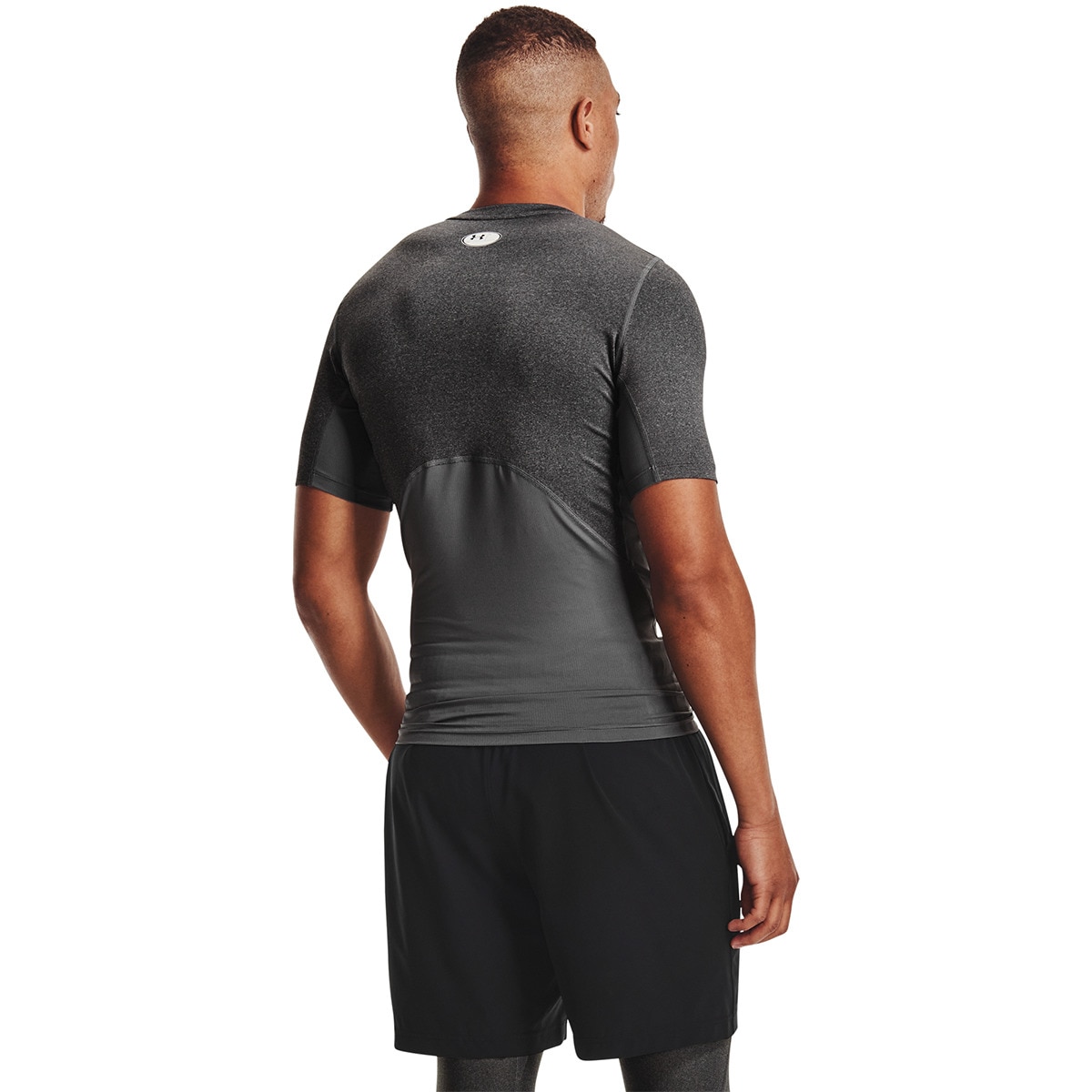T-shirt de homem HeatGear® Under Armour Cinzento / Preto-2