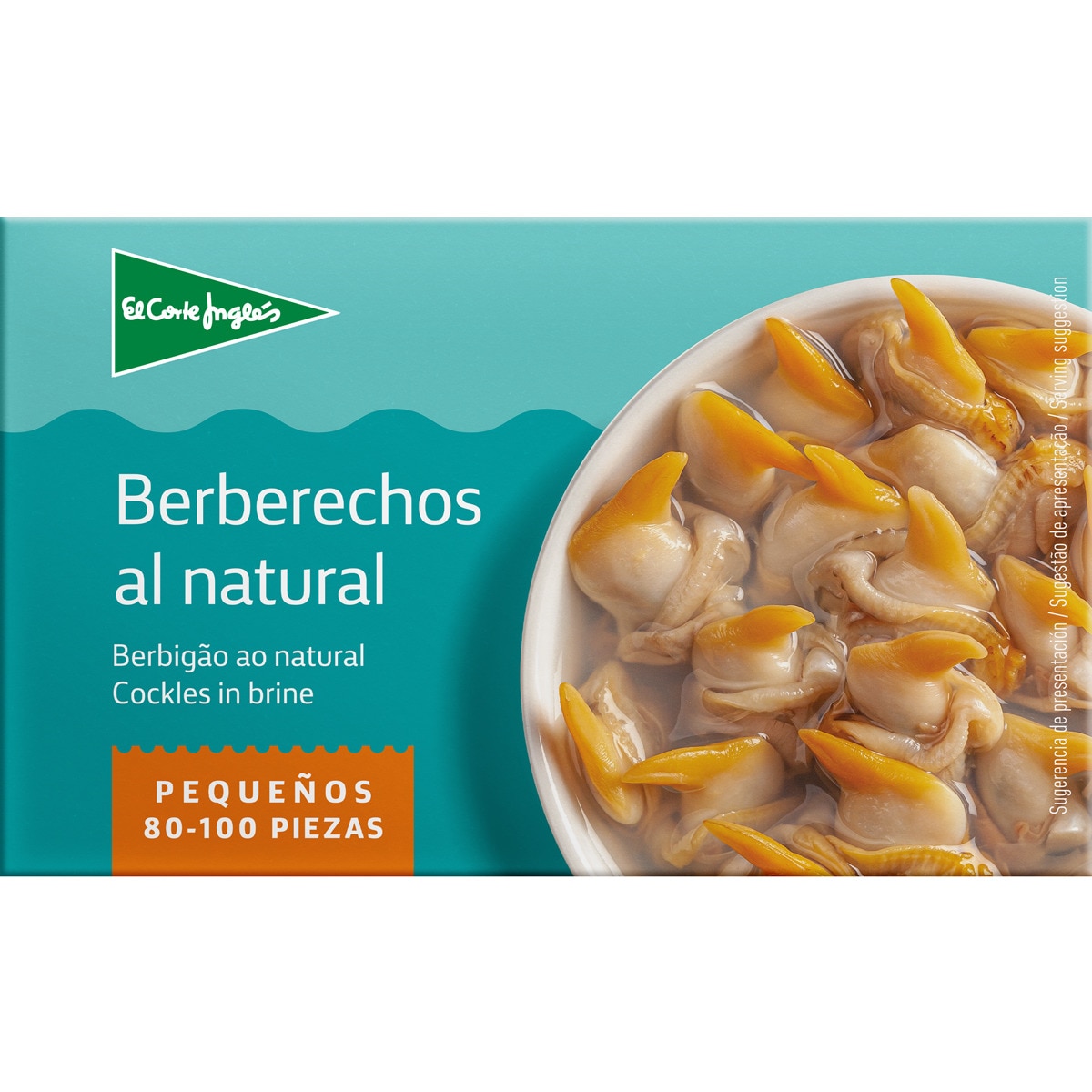 berberechos al natural pequeños 80-100 piezas lata 63 g neto escurrido
