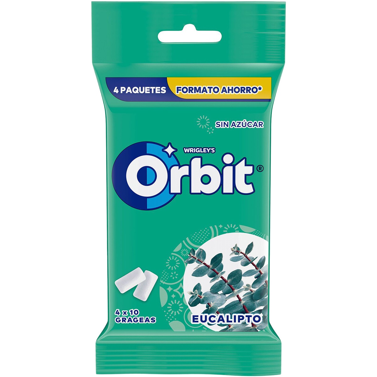 chicles de eucalipto sin azúcar pack 4 envases 56 g