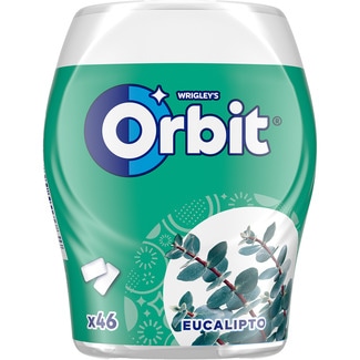 chicles de eucalipto sin azúcar 46 unidades bote 64 g - Orbit