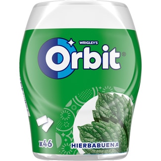 chicles de hierbabuena sin azúcar 46 unidades bote 64 g - Orbit