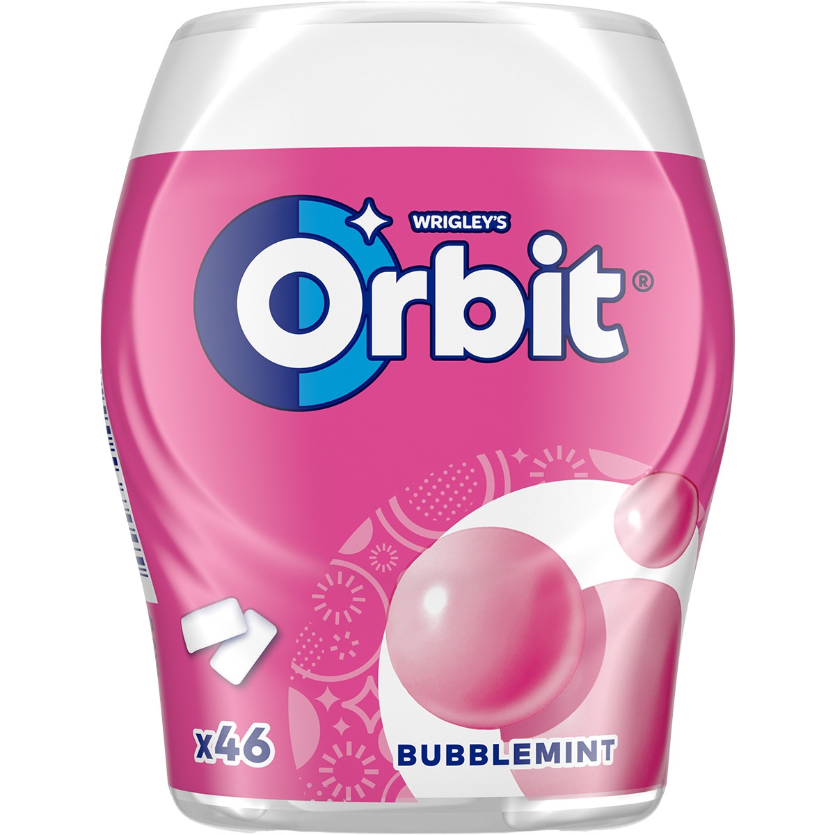Bubblemint chicles de fresa menta sin azúcar 46 unidades bote 64 g