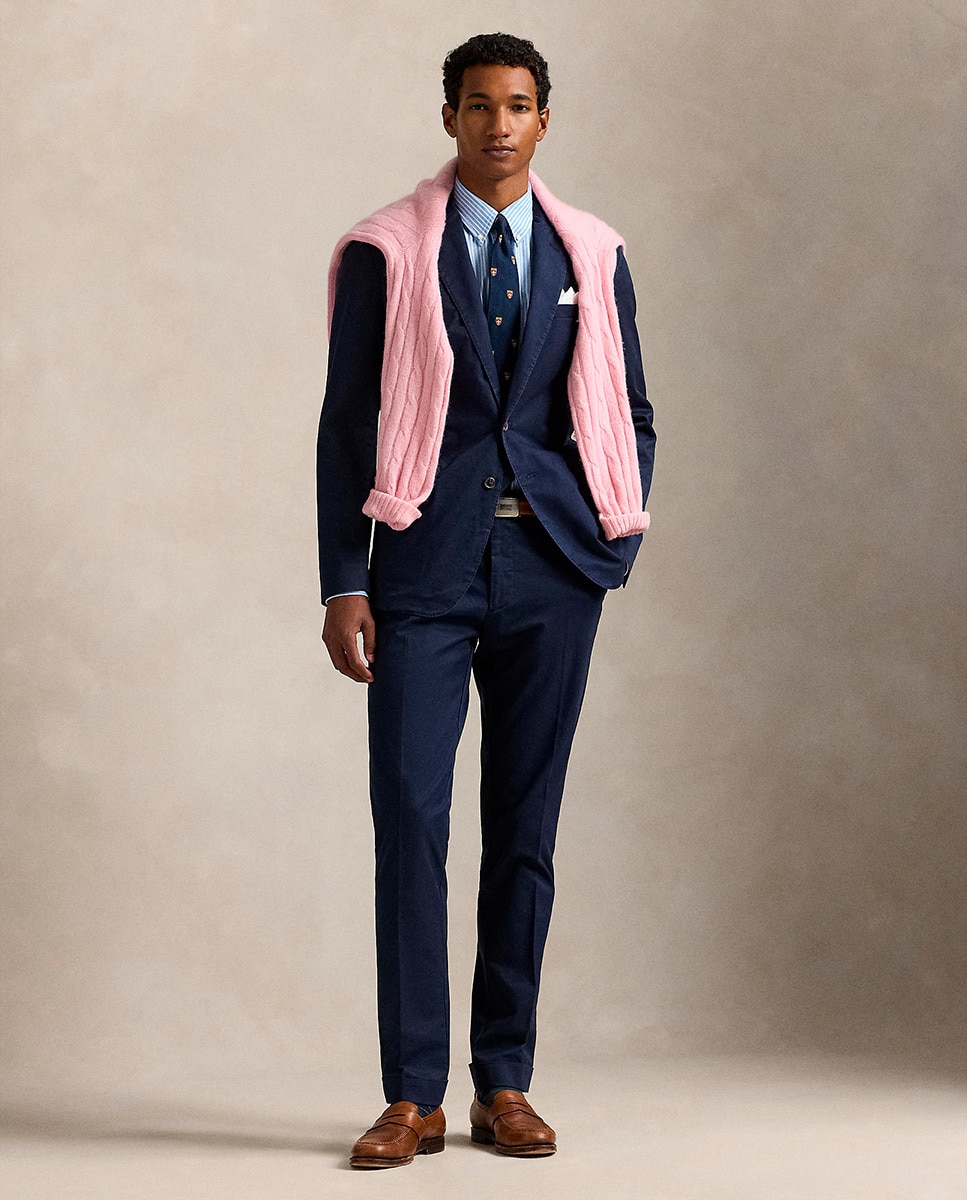 Blazer de Algodão Regular Fit Azul-marinho-7