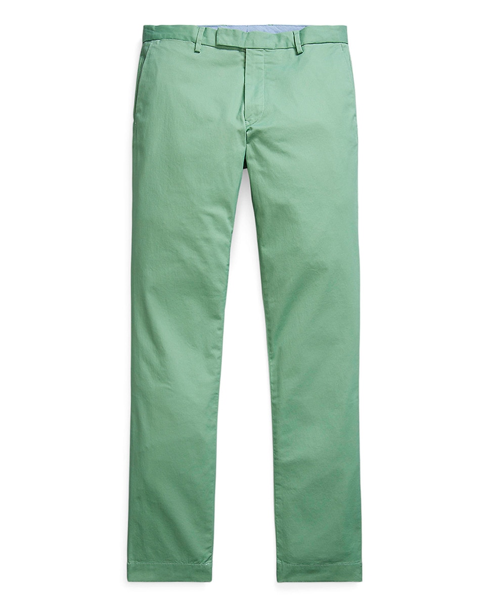 Calças Chino Elásticas Slim Fit Verde-menta-6