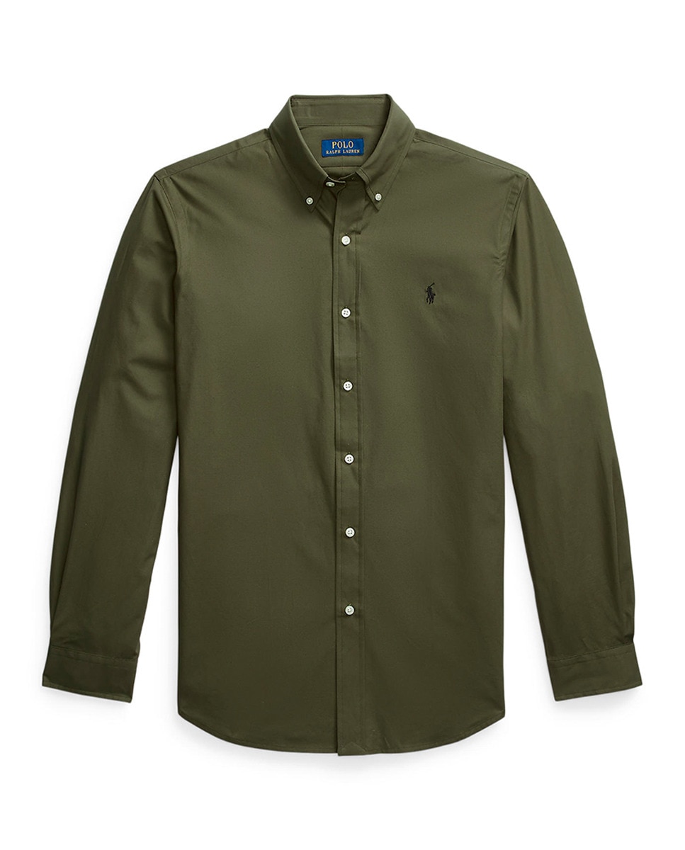 Camisa Regular Fit de Popelina Verde Amazonas-5