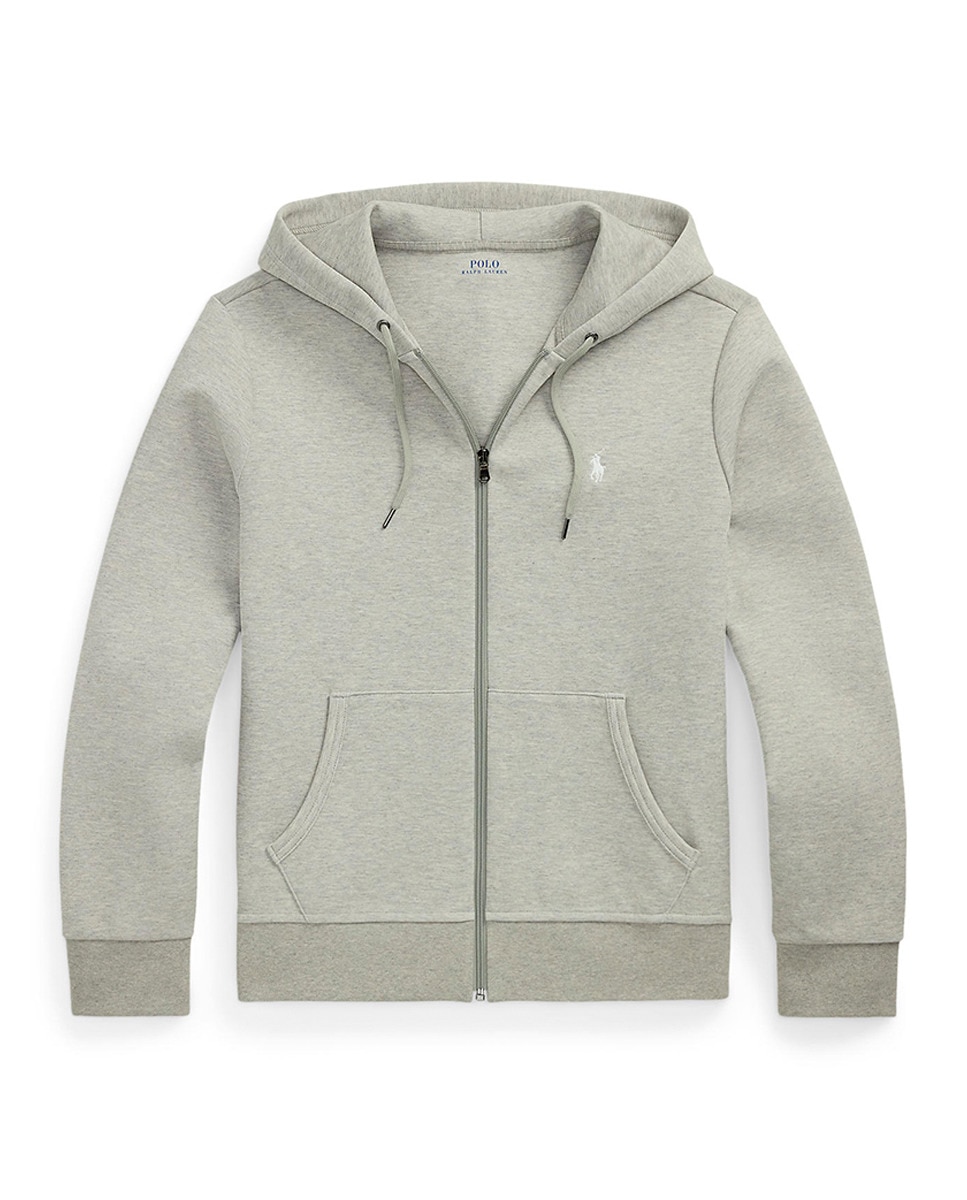 Sweatshirt com Capuz e Fecho de Correr Cinzento-5