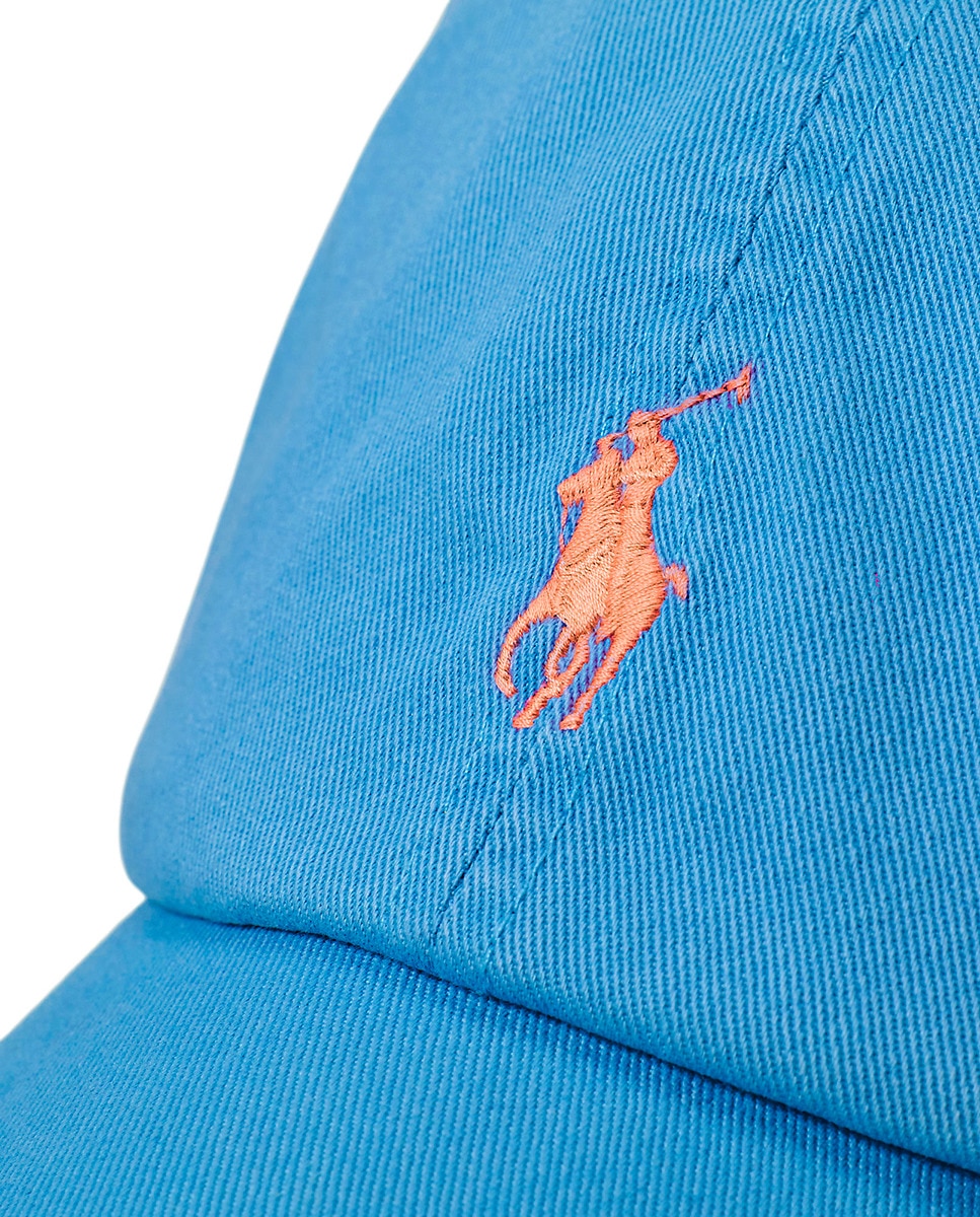 Boné com Cavalo Bordado e em Algodão Azul Aurora-3