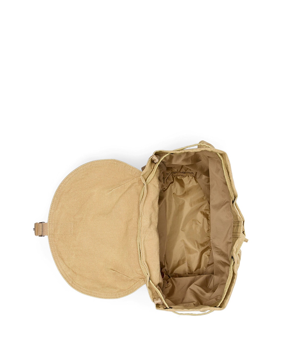 Mochila com Cavalo Bordado e em Algodão Bege-5