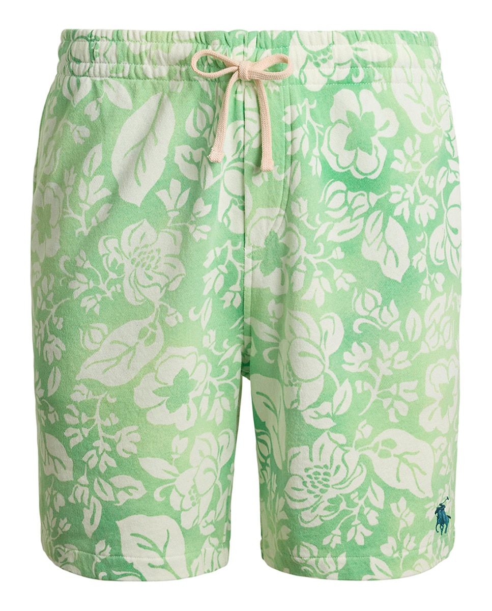 Calções de Algodão com Estampado Verde-6