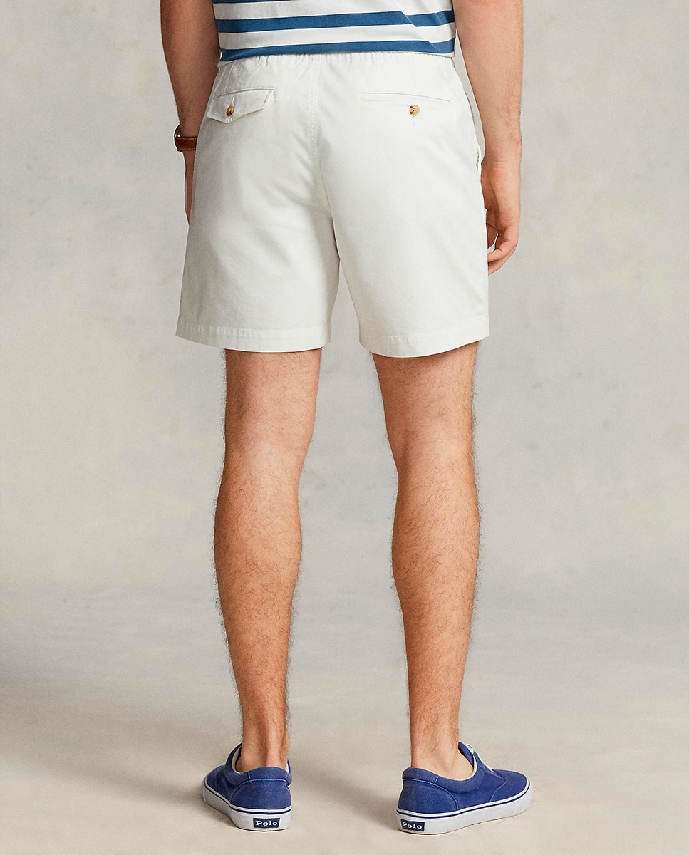 Calções Classic Fit com Cintura Ajustável Branco-4