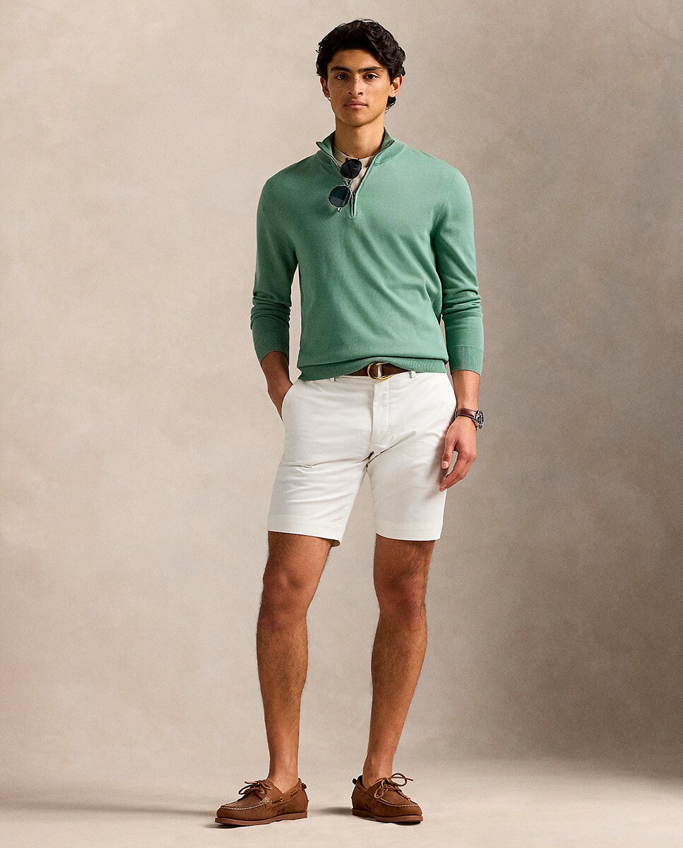 Polo Shorts Pantalones Cortos Ralph Lauren Chino Hombre Gris