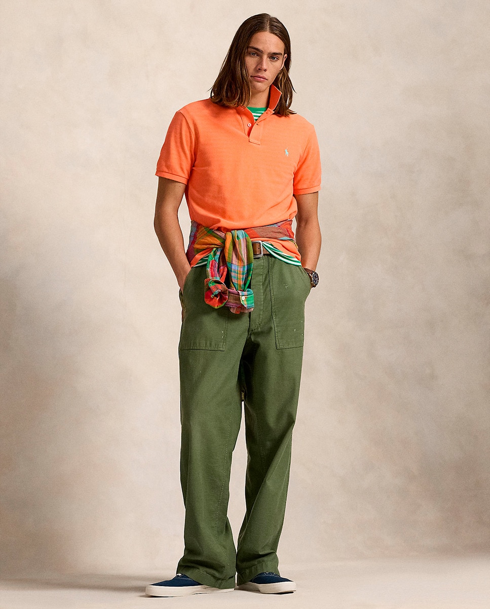 Polo Piqué Regular Fit Pêssego-7