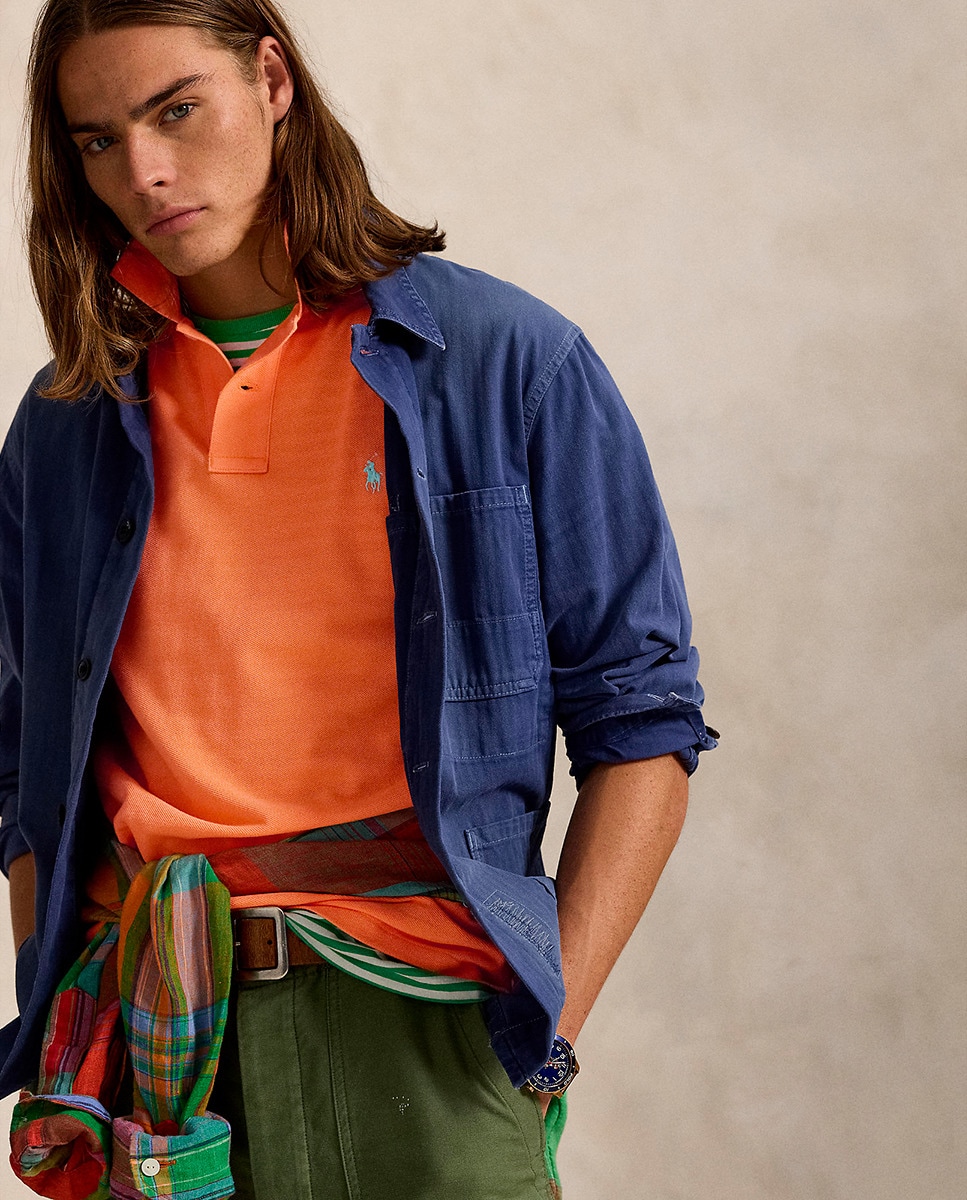 Polo Piqué Regular Fit Pêssego-5