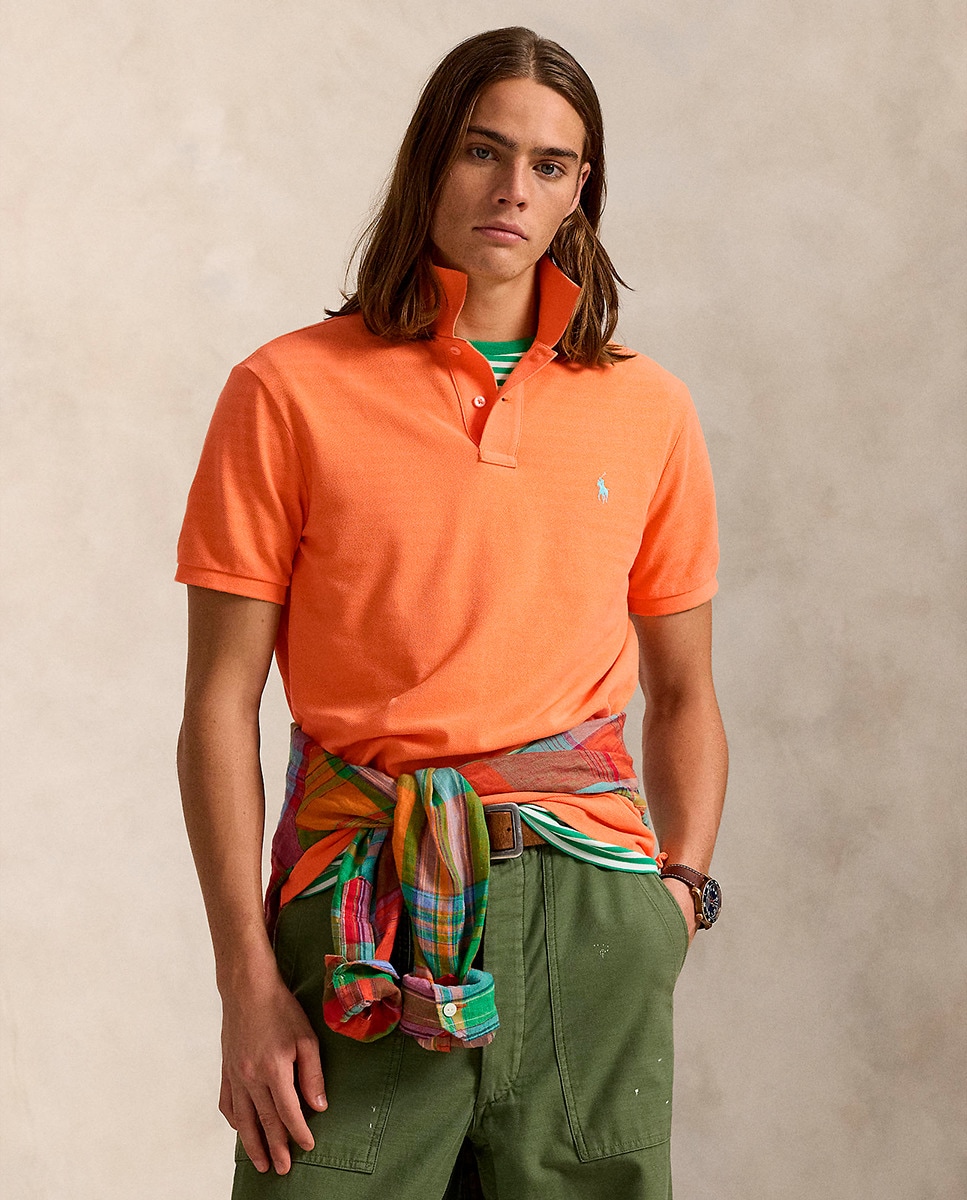 Polo Piqué Regular Fit Pêssego-1