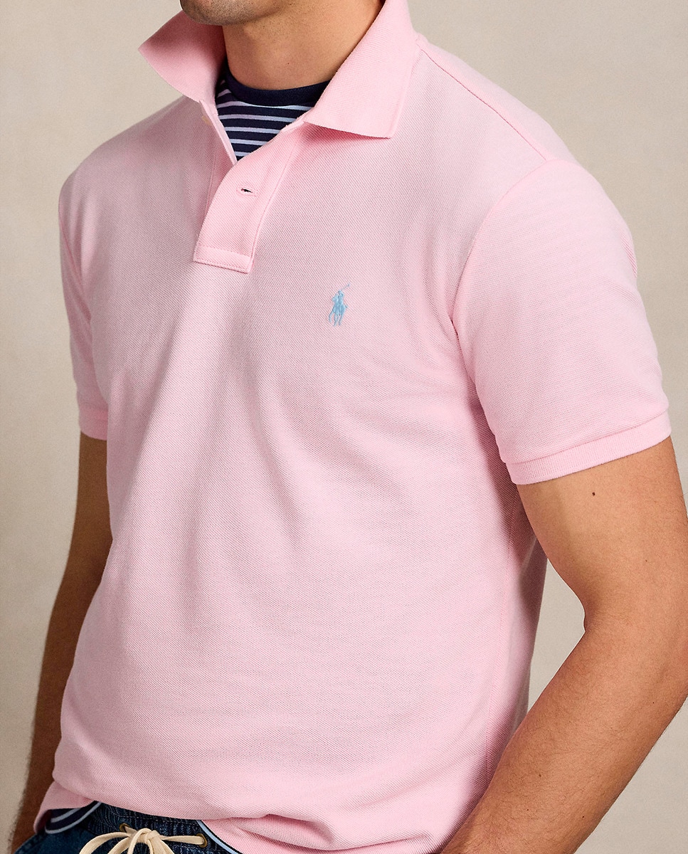 Polo Piqué Regular Fit Rosa-claro-4
