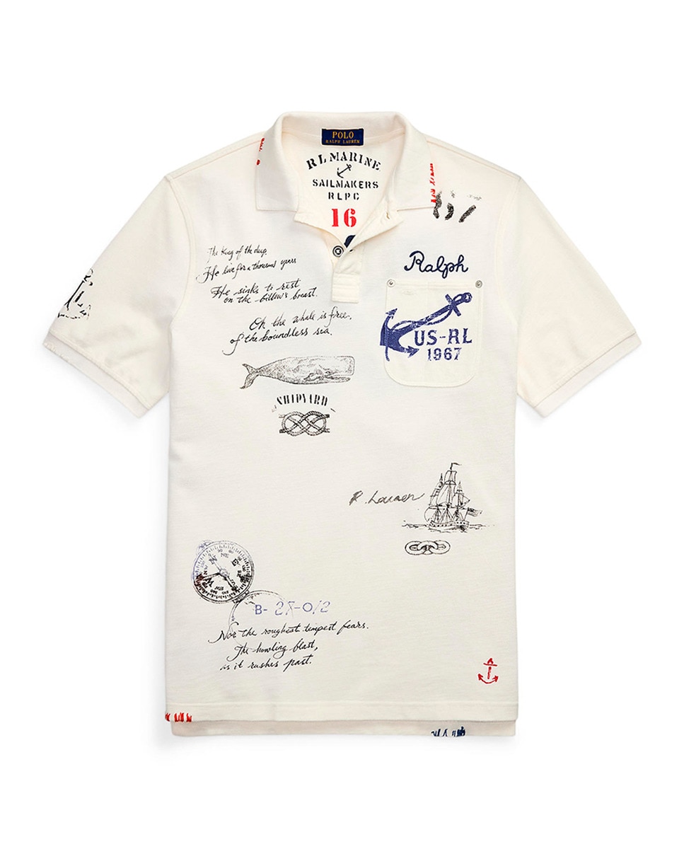 Polo de Algodão Classic fit Branco-5