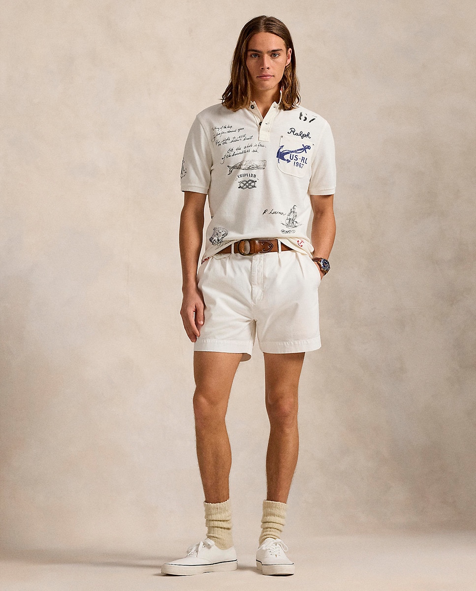 Polo de Algodão Classic fit Branco-6